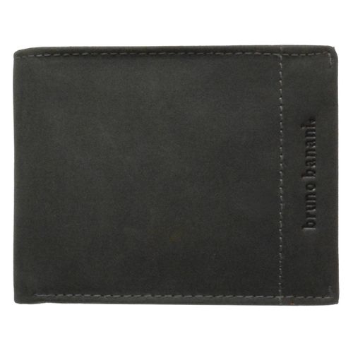 Geldbörse BRUNO BANANI, Damen, schwarz, Leder, vintage, Kleinlederwaren, im Querformat