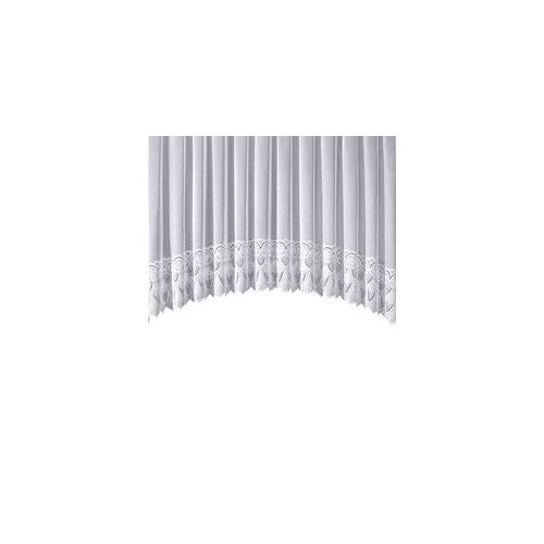 Gardine STICKEREIEN PLAUEN "Diana" Gr. 7, weiß, B:600 H:145, Polyester, Gardinen, Gardine, in C-Bogen Form, mit echter Plauener Spitze Stickerei