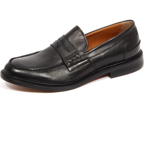 G1374 mocassino uomo POEMA schwarz Leder Loafer Männer