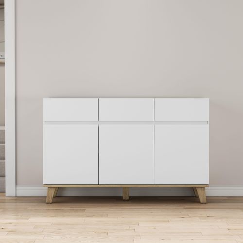 Sideboard OTTO HOME "Haily", weiß, B:135cm H:86cm T:40cm, Sideboards, Sideboard