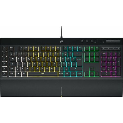 Gaming Tastatur Corsair K55 RGB PRO Schwarz Qwerty Spanisch
