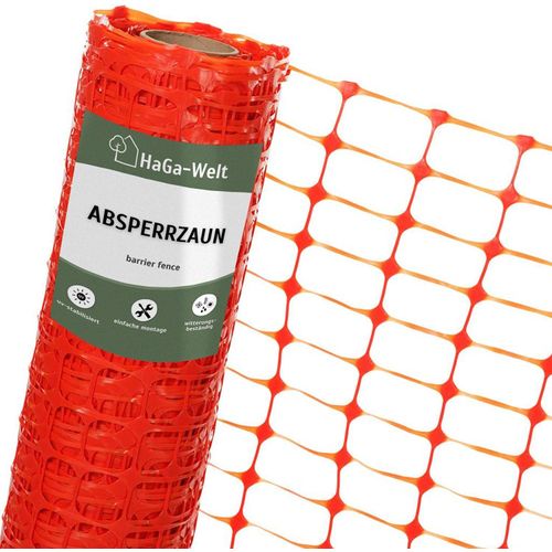 Absperrzaun 1,2m Bauzaun Zaun Baustellenzaun 120g/m² in versch. Farben – orange / 100 Meter