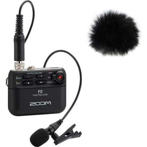 Zoom F2 Field-Recorder mit Fell-Windschutz