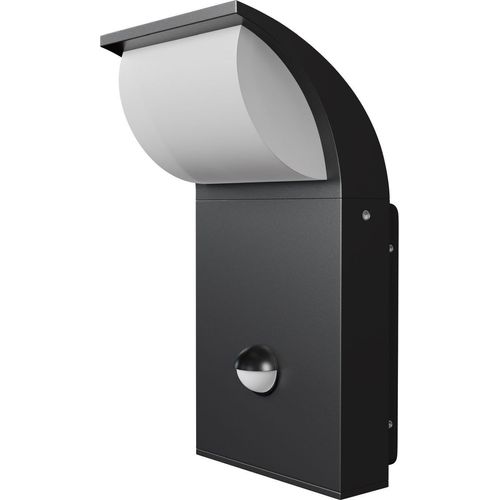 Außenlampe Wand LED Bewegungssensor Aluminium H: 20 cm IP44 Graphit Weiß warmweiß 3000 K 450 lm