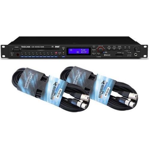 Tascam Medien-Player CD400UDAB mit 2x XLR-Kabel