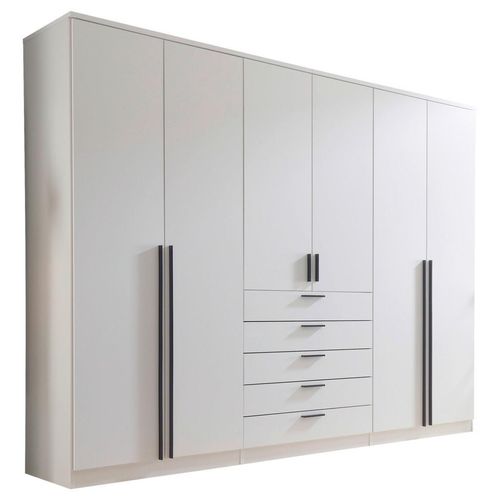 Boxxx Kleiderschrank, Weiß, Holzwerkstoff, 4 Fächer, 5 Schublade(n) Schubladen, 270x210x52 cm, in verschiedenen Größen erhältlich, Schlafzimmer, Kleiderschränke, Drehtürenschränke