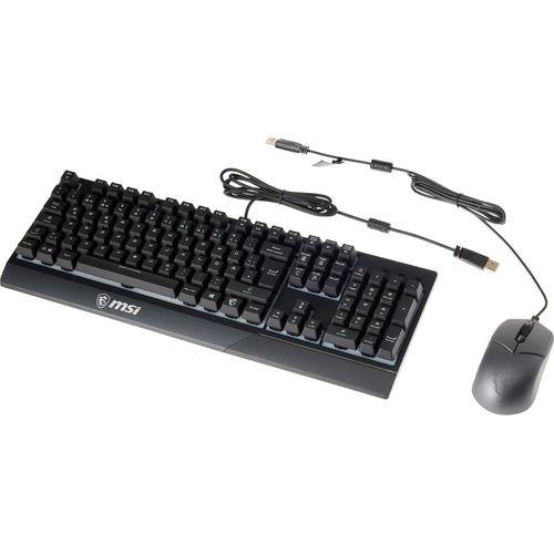 Gaming Tastatur und GM11 Gaming Maus (kabelgebunden, Plunger Switch, QWERTZ Layout, schwarz, RGB)