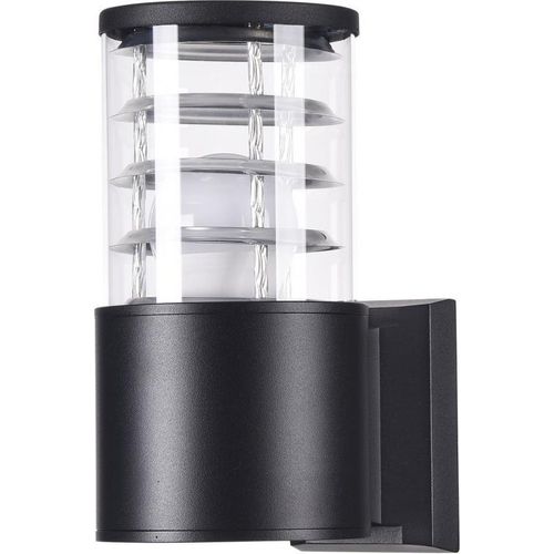 Außenlampe Wand Aluminium 20 cm hoch IP54 Schwarz E27 Außenwandlampe