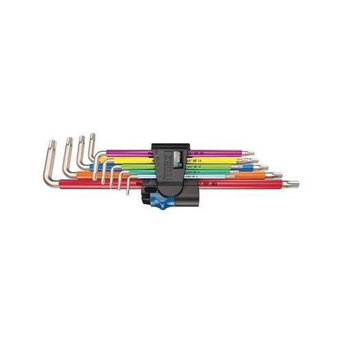 Wera 3967/9 TX SXL Multicolour HF Stainless 1 L-key set w/ holding function stainless 9 pieces