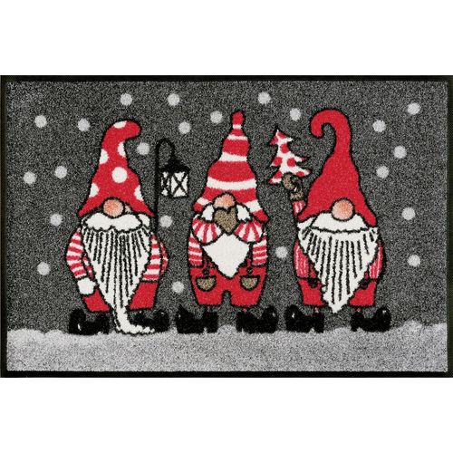 Fußmatte Gr. 3, anthrazit, rot, B:60cm H:7mm L:180cm, Polyamid, Teppiche