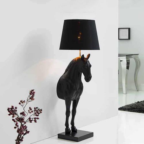 cagü: Design Stehlampe Pferd MUSTANG Schwarz 130cm Höhe