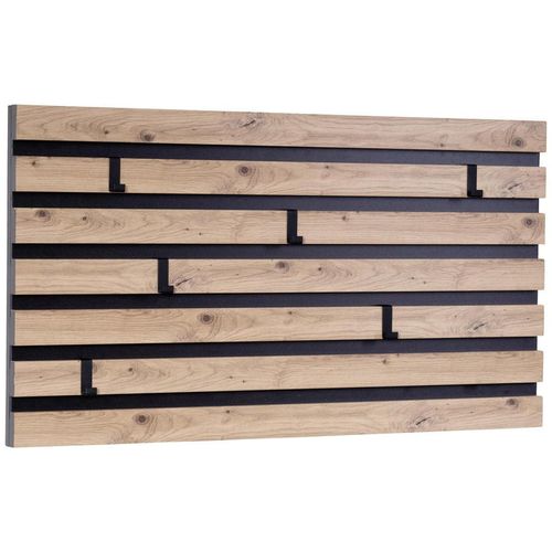 Xora Wandgarderobe, Braun, Schwarz, Holzwerkstoff, 80x40x4 cm, Garderobe, Garderobenleisten & Garderobenhaken