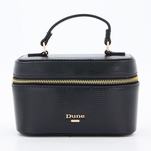 Schwarze Kosmetiktasche mit Logo-Detail 9x19cm