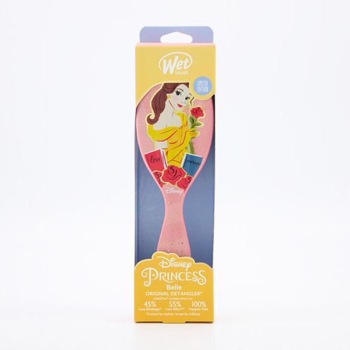 Dunkelrosafarbene Haarbürste mit Belle-Prinzessinnen-Motiv
