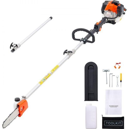 Benzin Hochentaster 2-2,74m - Teleskopsäge 25ccm 2-Takt - Motorsäge 20,3cm - Kraftvolle Baumpflege-Werkzeug