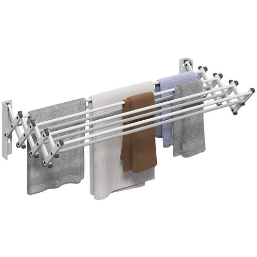 HOMCOM Wand Wäscheständer Aluminiumlegierung