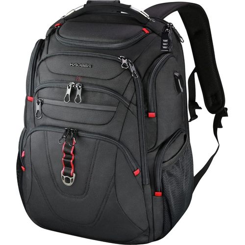 KROSER Laptop Rucksack 17,3 Zoll Schwarz MEHRWEG