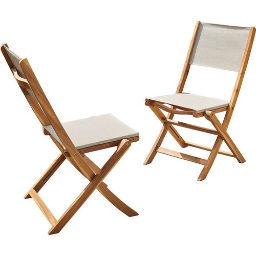 2er-Set Gartenstuhl Akaziemassiv langlebig