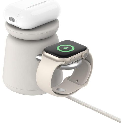 BoostCharge Pro Kabellose 2-in-1-Ladestation mit MagSafe (15 W), weiß