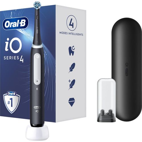 Oral B elektrische Zahnbürste Zahnpflege iO 4N Schwarz Bluetooth moderne