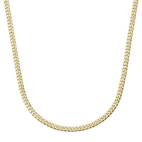 Panzerkette LUIGI MERANO "Panzerkette, Gold 375" Gr. 55, gold, Halsketten, Damen, 55cm, Gelbgold 375