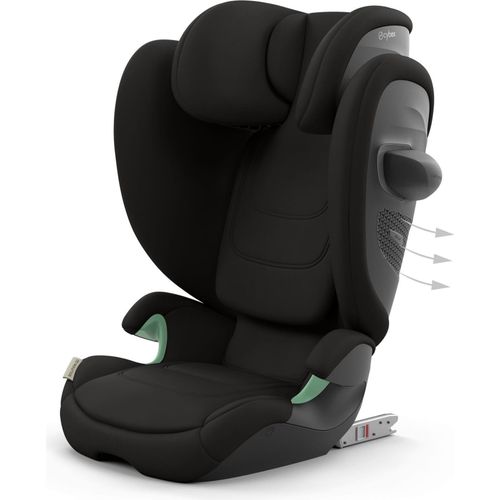 CYBEX Gold Kinder-Autositz Solution G2 Comfort, Ab ca. 3 bis 12 Jahre (100 - 150 cm), Max. 50 kg, Für Autos mit und ohne ISOFIX, Magic Black (Schwarz)