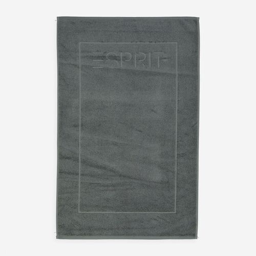 Graue Badematte mit Logo 93x60cm