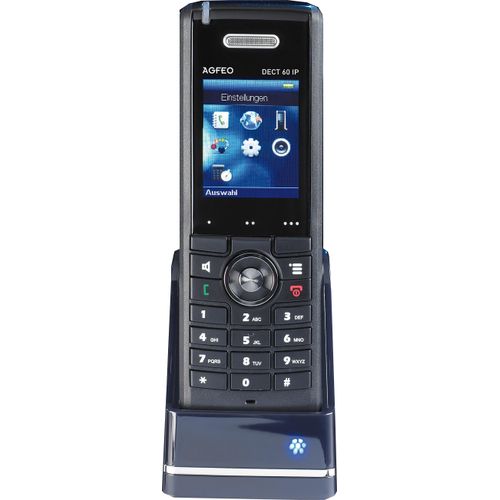 AGFEO DECT 60 IP, DECT-Telefon, 100 Eintragungen, Schwarz