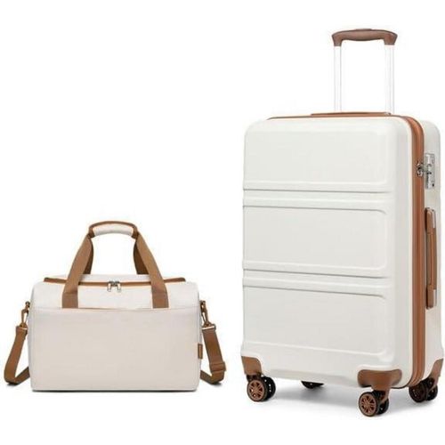 Handgepäck-Koffer Trolley Set 2 Teilig 55cm Gepäck-Set mit Reisetasche