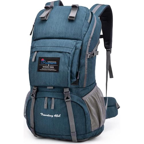Mountaintop 40L Wanderrucksack Damen Herren Trekkingrucksack Outdoor Camping Backpacker Rucksack Regenhülle 40L 03 Azurblau