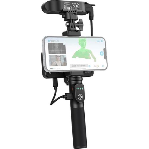 Creality CR-Scan Ferret Pro 3D-Scanner, tragbar und handlich, 30 fps Scangeschwindigkeit, 0,1 mm Genauigkeit, ASIC-Chipsatz, Dual-Mode-Scannen mit 30 fps Scangeschwindigkeit, Dual-Mode-Scannen, unterstützt WiFi-6, kabellose Verbindung, Vollfarbscan für Gesichtsskulpturen