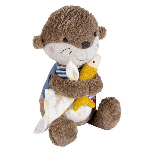 Fehn Kinder-Nachtlicht Otter Theo , Mehrfarbig , Textil , 12.5x8.5x27 cm , Lampen & Leuchten, Innenbeleuchtung, Nachtlichter