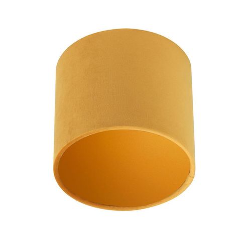 Leuchtenschirm Velour , Gelb , Metall, Textil , zylindrisch , E27 , 18 cm , Lampen & Leuchten, Innenbeleuchtung, Lampenschirme