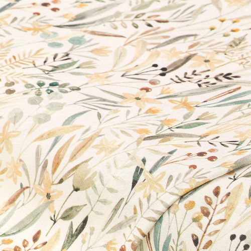 Baumwollstoff "Wiesengräser", natur-color