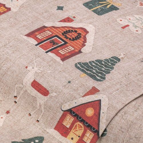 Dekostoff Vintage Weihnachten "Lorena", natur-color