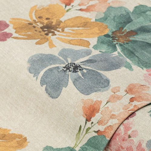 Dekostoff "Sommerblumen", natur-color
