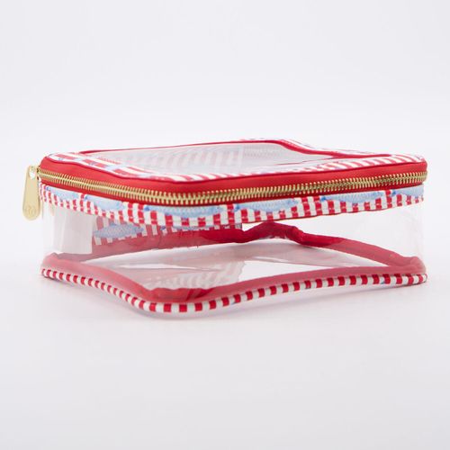 Mehrfarbige Kosmetiktasche mit Sardinenmuster