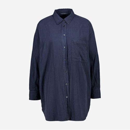 Graue Hemdbluse aus Seidenmischung