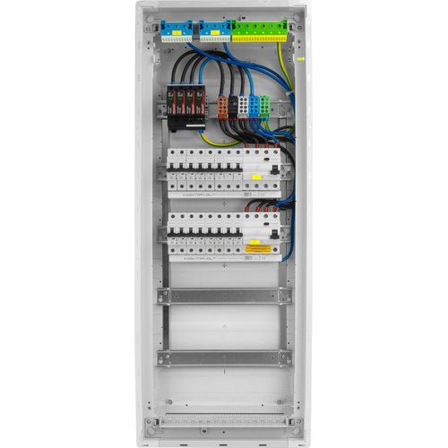 Sicherungskasten Hager Unterputz Verteilerkasten 5x12 Module 14xMCB 2xRCCB VDE Überspannungsschutz verdrahtet Sicherungen 880,50x348x94,5mm