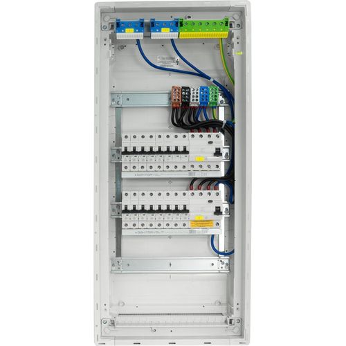 Sicherungskasten Hager Unterputz Verteilerkasten 4x12 Module 14xMCB 2xRCCB VDE verdrahtet Verteilerschrank Sicherungen 755,50 x348x98mm Doktorvolt