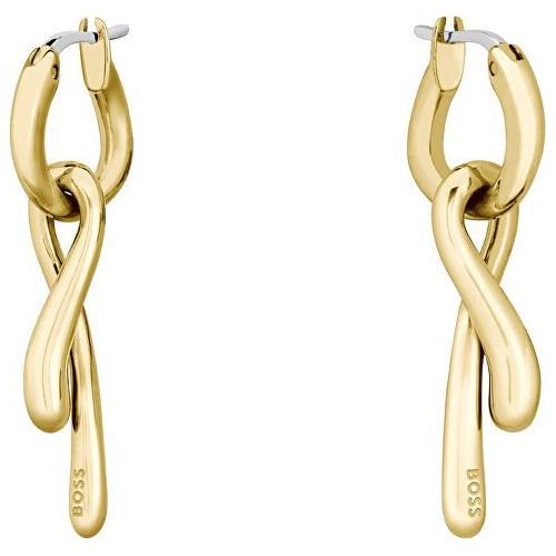 Mode vergoldeter Stahl 2in1 Ohrringe 1580704