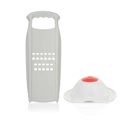 Börner Rösti Powerline Reibe Schweizer Rösti Gemüsehobel Gemüsereibe Küchenhelfer Kartoffelschneider mit Fruchthalter