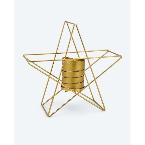 Metall-Kerzenhalter mit LED-Kerze