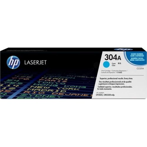 HP CC531AC 304A Tonerkartusche cyan Contract, 2.800 Seiten ISO IEC 19798 für Color LaserJet CM 2320 Series 2720 FXI MFP CP 2020 Series 2024 Series 2025 Series 2026 Series 2027 Series