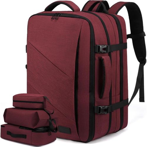 Business Reiserucksack 17,3 Zoll Laptop Handgepäck Damen Herren Weinrot