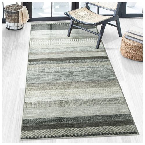 Floordirekt Teppich-Läufer auf Maß Naxos Grau-Anthrazit