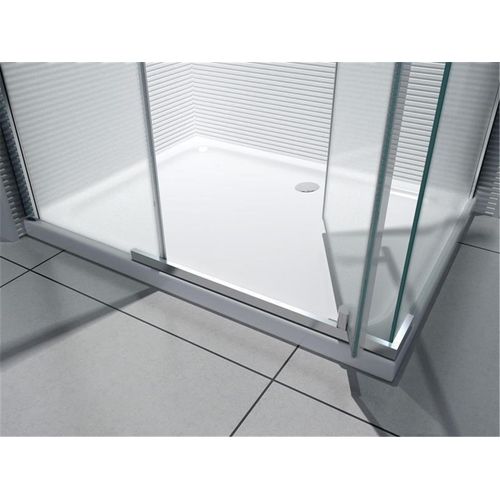 Glaszentrum Hagen - 120x90x195 cm - Hephaistos "Frost" Duschkabine Dusche Duschabtrennung - 8mm mit Duschwanne