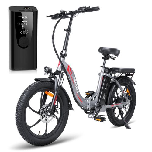 E-Bike Klapprad, 20 Zoll, Elektrofahrrad mit 720 Wh Akku, 75-90 km Reichweite, 250 W Motor, IP54 & Federung, faltbar, LCD Display, 3 Fahrmodi, F20+
