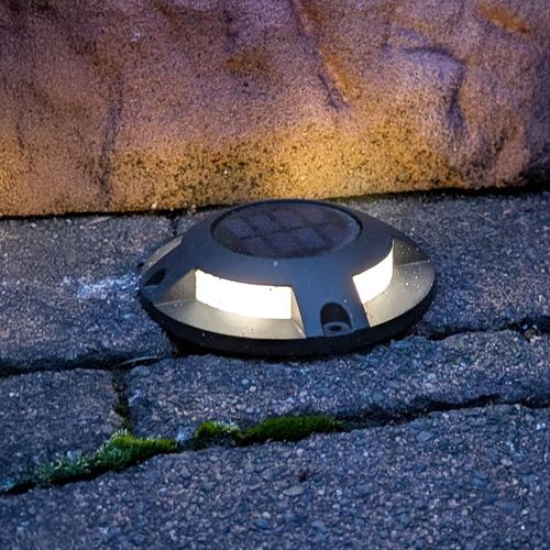 Prios LED-Solar-Bodenstrahler Selius, anthrazit, IP67