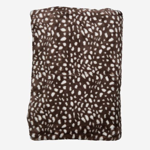 Dunkelbraune Decke aus Kunstfell 130x170cm